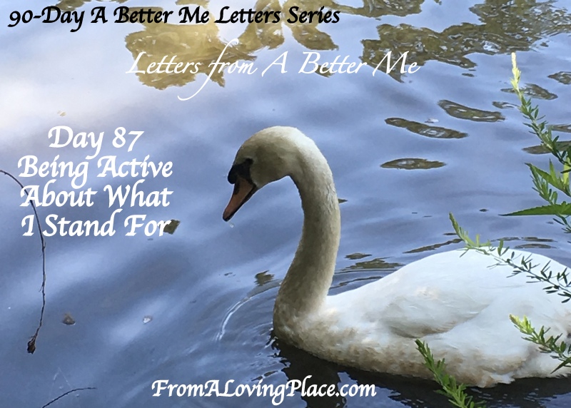 90-Day A Better Me Letters Series: Day 87 – Being Active About What I Stand&nbsp;For
